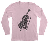 Cello Gifts for Cellist Pink Long Sleeve Shirt Super Soft Bella Canvas Shirt Youth Unisex Men's Sizes