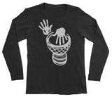 Djembe Drum Shirt Long Sleeve in Black African Hand Drum Shirts
