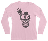 Djembe Drum Shirt Long Sleeve in Pink African Hand Drum Shirts