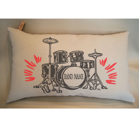 Drum Set Pillow Personalized Canvas Pillows smartgiftscompany.com