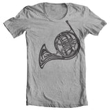 French Horn Gifts Grey Shirt SmartGiftsCompany.com