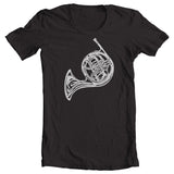 French Horn Gifts Black Shirt SmartGiftsCompany.com
