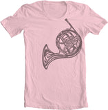 French Horn Gifts PInk Shirt SmartGiftsCompany.com
