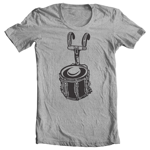 Single Marching Snare Drum Shirt in Grey