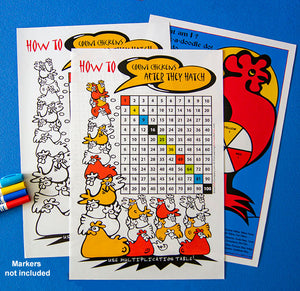 Multiplication Table Chart "How to count chickens after they hatch"
