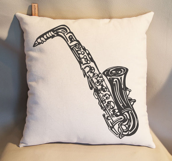 Saxophone gift Pillow Music gift Rest Pillow Musician gift Jazz Pillow Smooth Saxophone Music Rest your Head Woodwind instrument