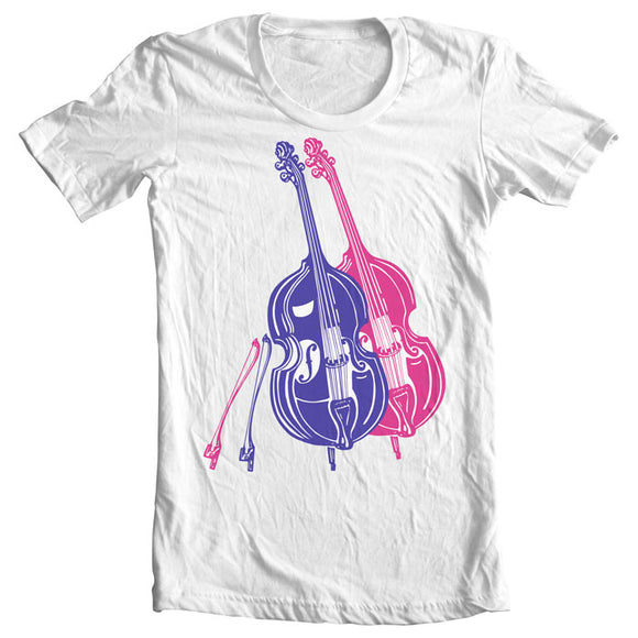 DOUBLE BASS Gifts Upright Bass T shirt. tee. Gift for a Musician Teacher Student. Orchestra Jazz Blues Rockabilly Band Music Bass