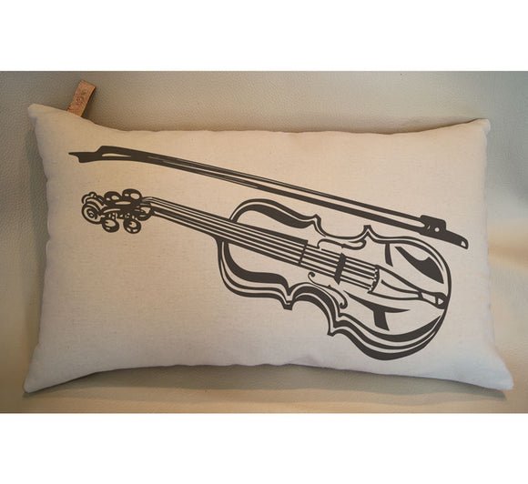 Violin Pillow Canvas Pillow with Insert Included