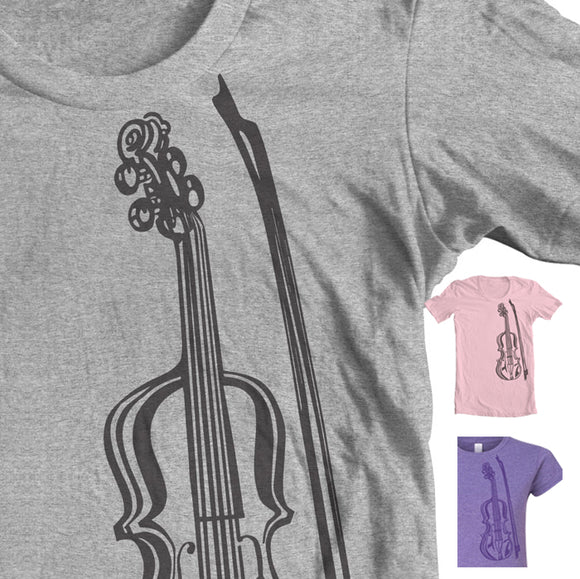 VIOLIN Player Gifts T shirt. Great Gift for a Musician. GoWithMusic Orchestra Concert Violin Player. Sizes: Youth / Unisex / Long Sleeve